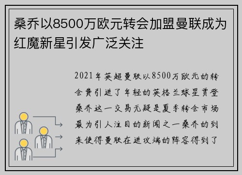 桑乔以8500万欧元转会加盟曼联成为红魔新星引发广泛关注